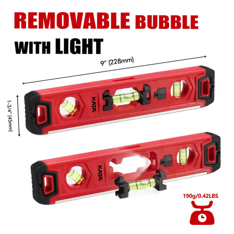 Top Shelf 9 Inch Torpedo Level With Bright Illuminated Vials And Heavy Duty Magnets For Dead On Precision And No Sweat Mounting On Metal Surfaces Daily