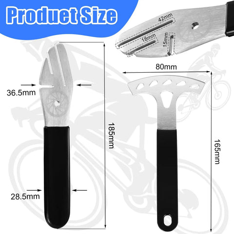 Product dimensions of Rotor Truing Fork For Bicycle Disc Brake Rotor Alignment 2 Pack With 42mm Large Adjustment And 15mm Small Adjustment