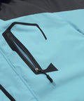 Men's Waterproof Ski Jacket Hooded Winter Coat For Snowboarding Windproof And Warm Outdoor Outerwear In Light Blue