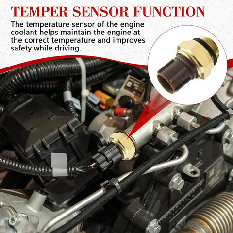 Close-up view of the engine coolant temperature sensor, part of the system to Keep Your Daily Driver From Getting Fried With This Bolt On Radiator Coolant Fan Switch And Engine Temp Sensor Replaces Oem 37760P00003 Fits Most Rides Smoothly.
