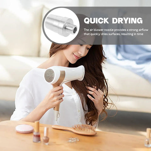 Heavy Duty Aluminum Alloy Blower Air Nozzle For Compressed Air Tools Low Noise efficient drying with an air blower nozzle in use.