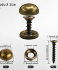 Top Shelf Brass Decorative Screws 24 Pack 15Mm Upholstery Tacks With Self Tapping Threads And Anti Rust Caps product size and details