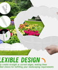 Flexible design of White 30 Foot Landscape Edging Kit With 30 Stakes For Lawn And Flower Bed Borders Durable PVC Edging
