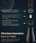 Top Shelf Slick Pull Down Kitchen Faucet Sprayer Head Replacement In Matte Black With Heavy Duty Connectors and three spray patterns instructional guide.