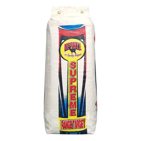 Front view of Weatherproof Supreme Range Archery Bag Target For Adults With NASP Scoring Rings, showcasing colorful front design