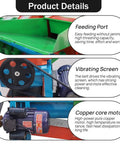 Pro Grade 220V Multi Function Thresher For Sorghum And Grains Easy To Use Inlet Extended Body Vibrating Screen Copper Core Motor