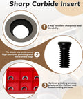 Heavy Duty 10 Pack 8.9 Mm Round Carbide Cutting Inserts For Indexable Lathe Tools featuring sharp carbide insert in red holder.