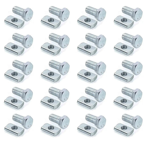 Twenty Pack Heavy Duty Zinc Plated Hex Bolts And Channel Nuts Fit 1 5/8 Inch Strut Channel Like A Glove With Rock Solid Half Inch Thread Fastening For Pro Grade Grid And Metal Framing Rigs Ready For Any Job