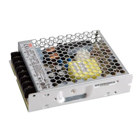 Heavy Duty 102W Industrial Switching Power Supply 12V DC 8Amps compact design with metal enclosure showcasing internal components.