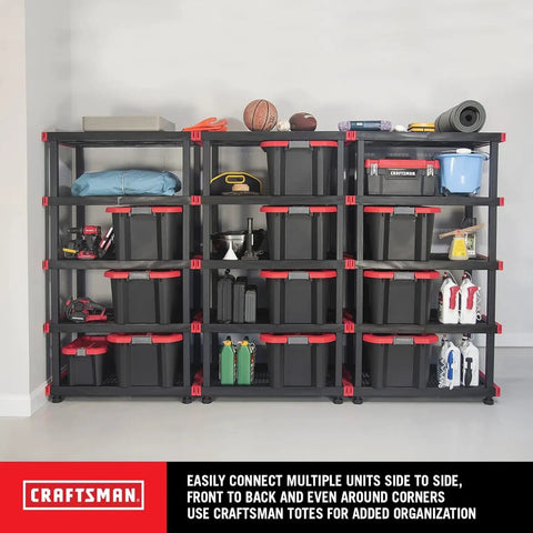 Five Tier Heavy Duty Storage Rack That Is Tough As Nails With 200 Lb Shelf Capacity, weather resistant shelving unit in a garage