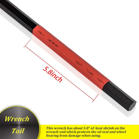 Heavy Duty Differential Preload Wrench For Chrysler Dodge Rear Axles Works Like A Charm On Seven One Four To Nine One Four Inch Tubes, 5.8-inch tool with heat shrink end.