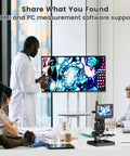 Five Lens 7 Inch HDMI Digital Microscope With Screen Ready To Roll 5000X Magnification For Coins Biology Soldering And Slides Mechanical X Y Stage 2160P Video LCD Display PC View 32GB Included in lab meeting