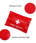 Red 12 Pack Empty First Aid Pouches for Travel and Outdoor Use Grab And Go Medical Bags Waterproof Zipper Pouches Built For Emergency Kits 4.3 By 6.3 Inches