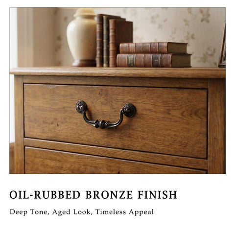 Vintage Bail Drawer Pulls Four Pack Oil Rubbed Bronze Cabinet Handles Five And Three Eighths Inch Center To Center on drawer
