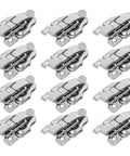 Twelve Pcs Retro Metal Box Latch Hasps With Screws For Jewelry Boxes, Toolboxes, Cabinets And Wood Cases, shown in a set of twelve