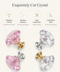 Four Pack Of Straight Up Stunning Clear Gold Diamond Cabinet Knobs With Built Tough Zinc Alloy Bases And Just Pure Magical Glass Dresser Pulls For Weekend Home Makeovers with crystal details.