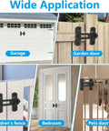 4 Inch Black Barn Door Lock Sliding Cat Door Latch Kit With No Fuss Easy Install And Rust Resistant Stainless Steel Hardware for various doors