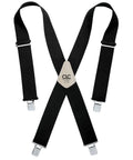 Rugged Heavy Duty Work Suspenders For Pros 2 Inch Wide Webbing Elastic Back Straps For Comfort Fully Adjustable To Fit All Sizes