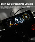 Heavy Duty Kickass 9000W Peak Motor Electric Dirt Bike display showing speed of 61mph and battery details on handlebars.
