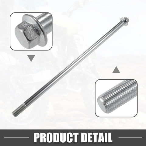 Front And Rear 320mm Steel Alloy Axle With Bushing And M12x1.25 Screw Bolt For Dirt Bikes Scooters And ATVs