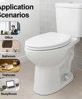 Top Shelf White Ceramic Sea Turtle Toilet Bolt Covers 2 Piece Set Fresh Coastal Bathroom Decor Screw Caps on a white toilet.
