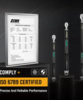 Three Eighths Inch Drive Digital Torque Wrench With LED Display And Buzzer Alert, ISO 6789 Certified, Calibration Certificate