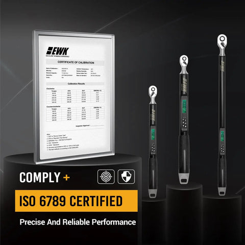 Three Eighths Inch Drive Digital Torque Wrench With LED Display And Buzzer Alert, ISO 6789 Certified, Calibration Certificate