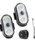 Wireless Interior Ambient LED Light Kit For Cars, 2 Pack With Button And Remote, USB-C Rechargeable, 8 Color RGB Strobe Modes