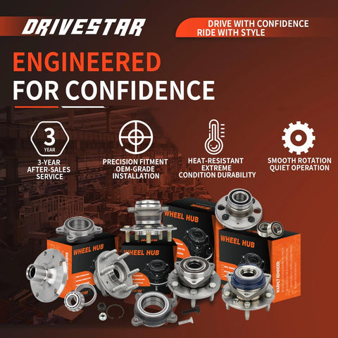 Front Left And Right Wheel Hub And Bearing Pair Direct Fit For Dodge Ram 1500 Pickup 2000 2001 2WD 5 Lug With ABS Replacement Wheel Bearing Assembly Kit boxes and components.