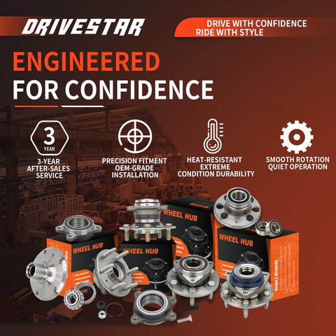 513121-2P Pair Front Wheel Hub and Bearing Assembly product display with benefits