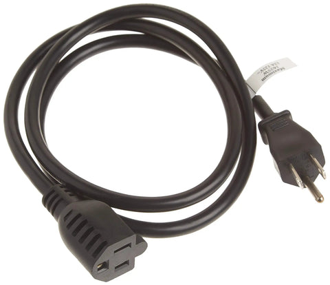 Premium 4 Foot Beefy Universal Power Extension Cord 16 AWG 3 Prong Cable For TV Computer Monitor Printer And Other Home Electronics Heavy Duty Fully Molded Design on white background
