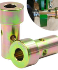 4 Pack CAT 1 Quick Hitch Bushings Kit With S07070200 Top Link Pin And S07090100 Lynch Pin For Category 1 3 Point Hitches And Tractors Replaces TK95029 Speeco S14114200 Compatibility Built To Last Tough As Nails, showing two bushings with close-up of hitch attachment