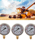 Heavy Duty Excavator Pressure Tester Kit With Easy Install Flexible Tube And Eight Couplings For High Accuracy Pump Testing In Hydraulic Systems, three gauges