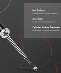 A-Premium rear shock absorber, side view; chrome rod and black cylinder.