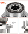 Close-up of Front And Rear Wheel Hub Bearing Assembly Replacement 512460 Direct Fit Bolt On For Explorer with quenching process detail.