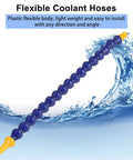 Ultra Flexible Plastic Coolant Pipe Kit For CNC Lathes And Mills with blue hose and water background