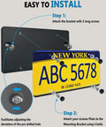 Easy install guide for Audi Rear License Plate Bracket Holder For 2014 To 2024 A3 A4 A5 A6 A7 Q5 TT No Drill Black ABS Frame