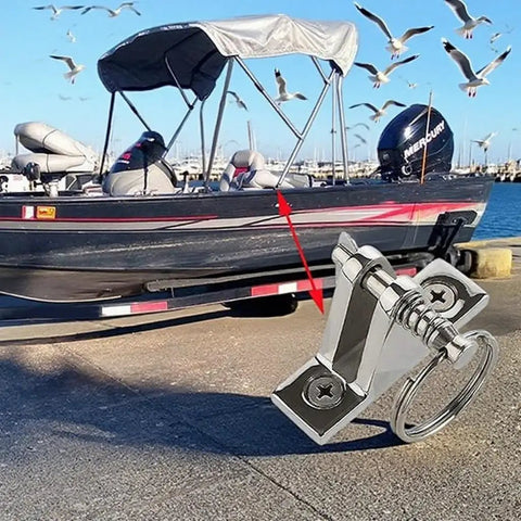 10 Pack Quick Release Bimini Pins One Quarter Inch Diameter for Boat Canopies with Pull Ring 316 Stainless Steel