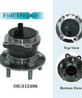 Rear Wheel Hub Bearing Assembly For Ford Escape 2013 2019 C Max 2013 2018 And Lincoln MKC 5 Lug With ABS Sensor shown in top and bottom views