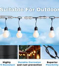 170Ft String Light Hanging Kit With Heavy Duty 304 Stainless Steel Cable Suspension System for Outdoor Use