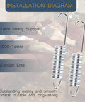 Two 4-1/2 in stainless steel recliner tension springs with long neck hooks for sofa use, Amazon brand