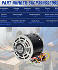 Furnace Blower Motor Heavy Duty One Third HP 115V 1075 RPM Four Speed Replacement for GE Trane American Standard in workshop