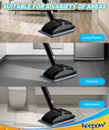 Washable Microfiber Steam Mop Pads For Dupray Neat And Schenley Mops shown cleaning wood, tile, and bathroom floors
