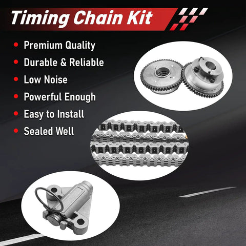 Timing Chain Kit With Intake And Exhaust VVT Gear For Elantra And Soul 1.8L 2.0L Includes Cam Phaser Guide And Tensioner