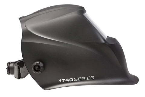 Side view of Viking 1740 Auto-Darkening Welding Helmet with 4C Lens, true color vision, matte black design