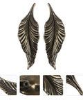 Antique Zinc Alloy Leaf Cabinet Handle Set, Vintage Style Leaf Drawer Pulls, 2 Pack Decorative Door Handles, close-up details