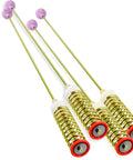 Three angled suspension rods for Samsung top-load washers; metal rods with coil springs and purple ball tips.