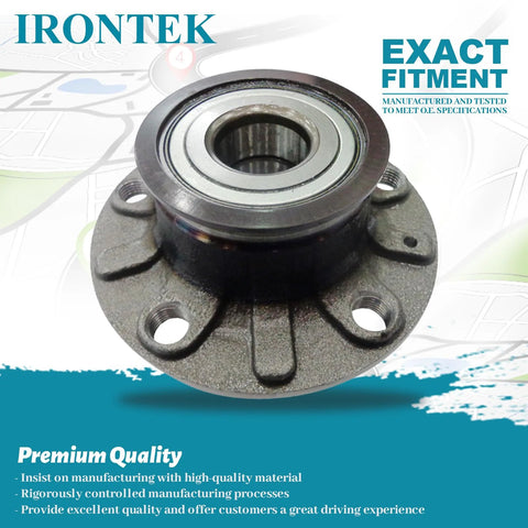 Rear Wheel Hub And Bearing Assembly For Audi A3 2006 To 2020 And A3 Sportback E Tron 2016 To 2018 512336, premium steel
