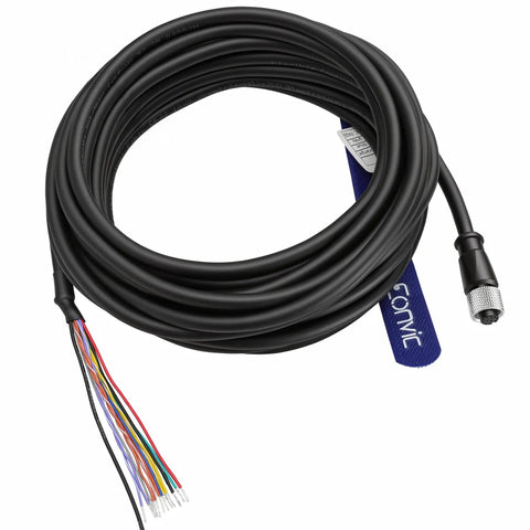 M12 12 Pin Shielded High Flex IO Cable For Cognex DataMan Series And IN-Sight Vision Systems With Flying Leads, 8m waterproof