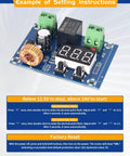 2 Pack DC Voltage Protection Module For 12 36V Batteries With Digital Low Voltage Cutoff No Nonsense Over Discharge Protection Disconnect Switch And Easy Safe Shutdown For Lead Acid And Lithium Battery Systems, blue PCB